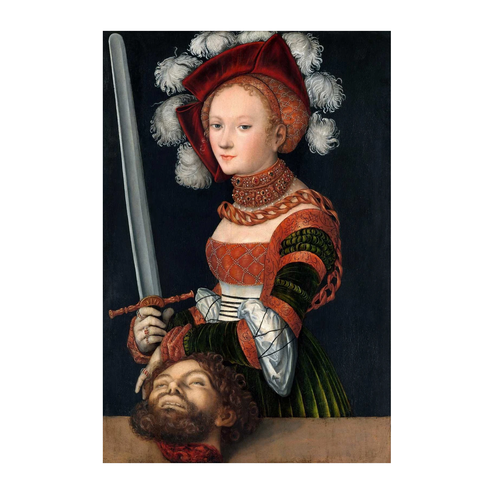 Victorious Judith with Goliath's Head Wall Art