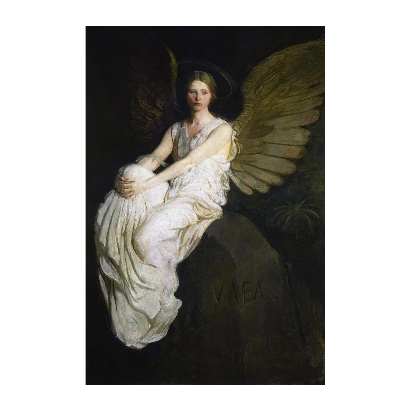 Serene Angel Contemplation Wall Art
