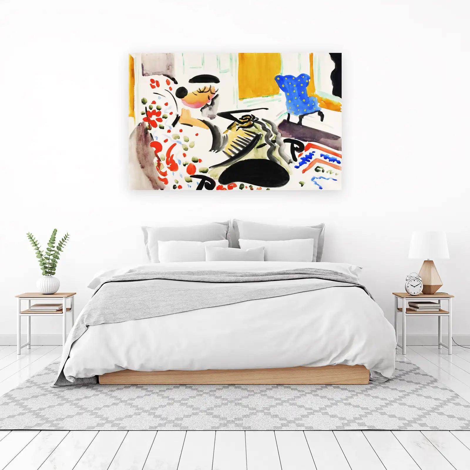 Vibrant Abstract Expressionist Dog Wall Art
