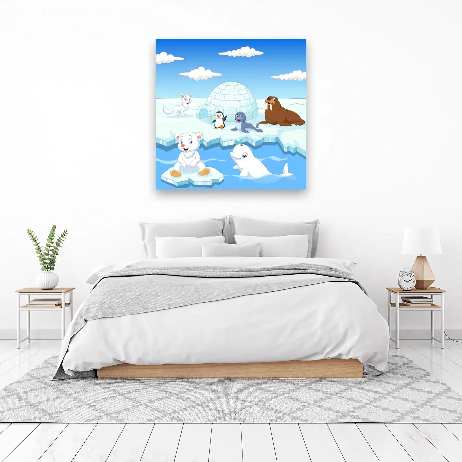 Arctic Friends Cute Animals Wall Art