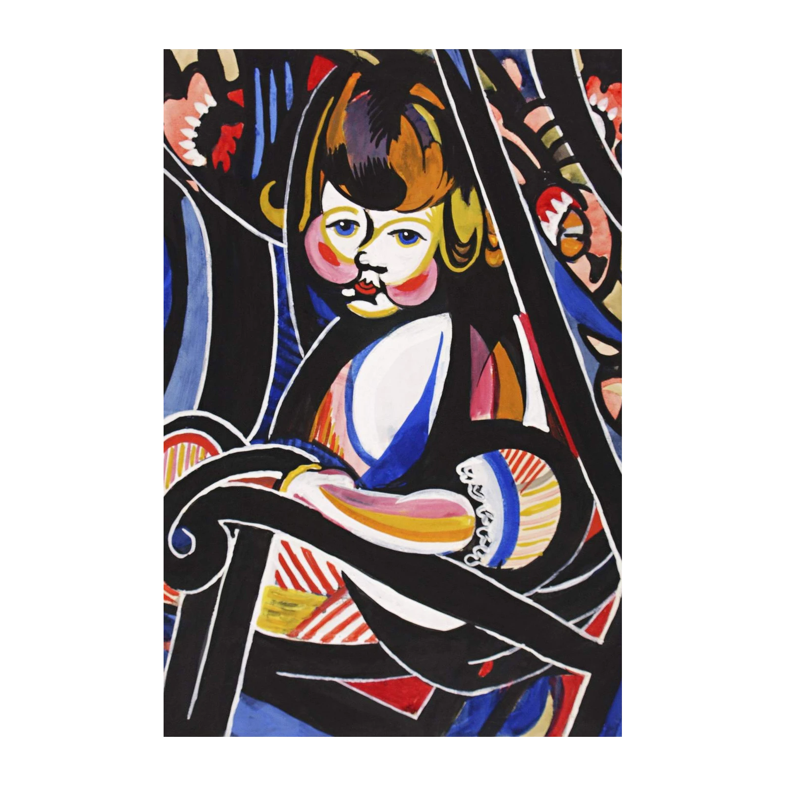 Vibrant Child Portrait Abstract Wall Art
