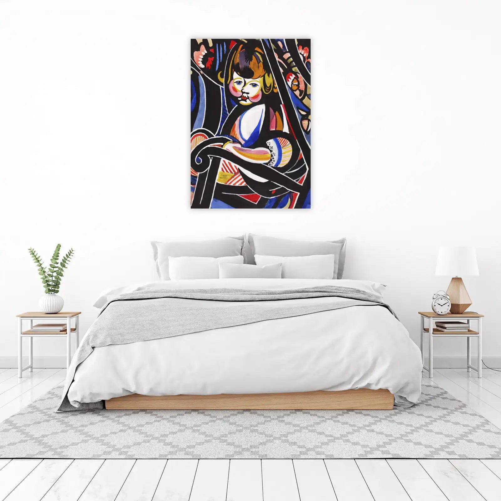 Vibrant Child Portrait Abstract Wall Art