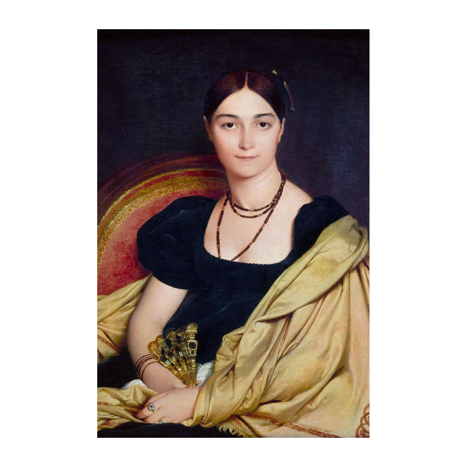 Elegant Woman Portrait Vintage Wall Art