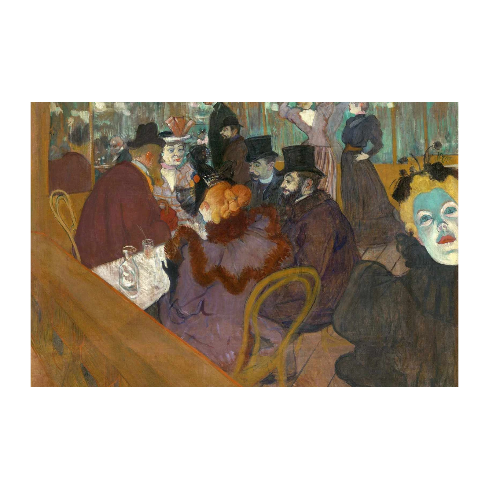 Moulin Rouge Scene Parisian Cafe Wall Art