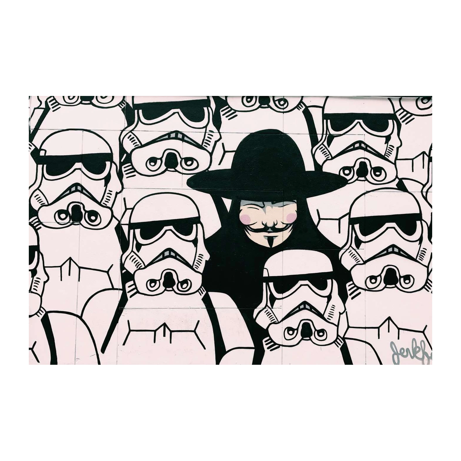 V for Vendetta Stormtrooper Mashup Wall Art