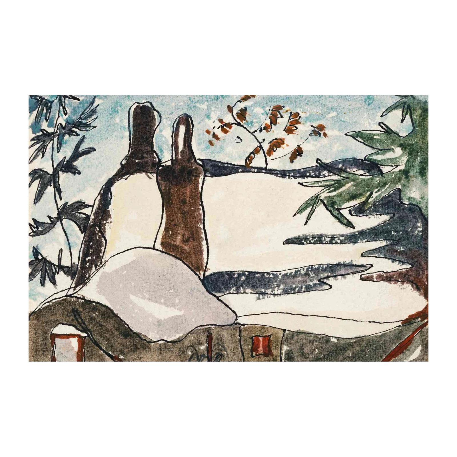 Abstract Winter Landscape Wall Art
