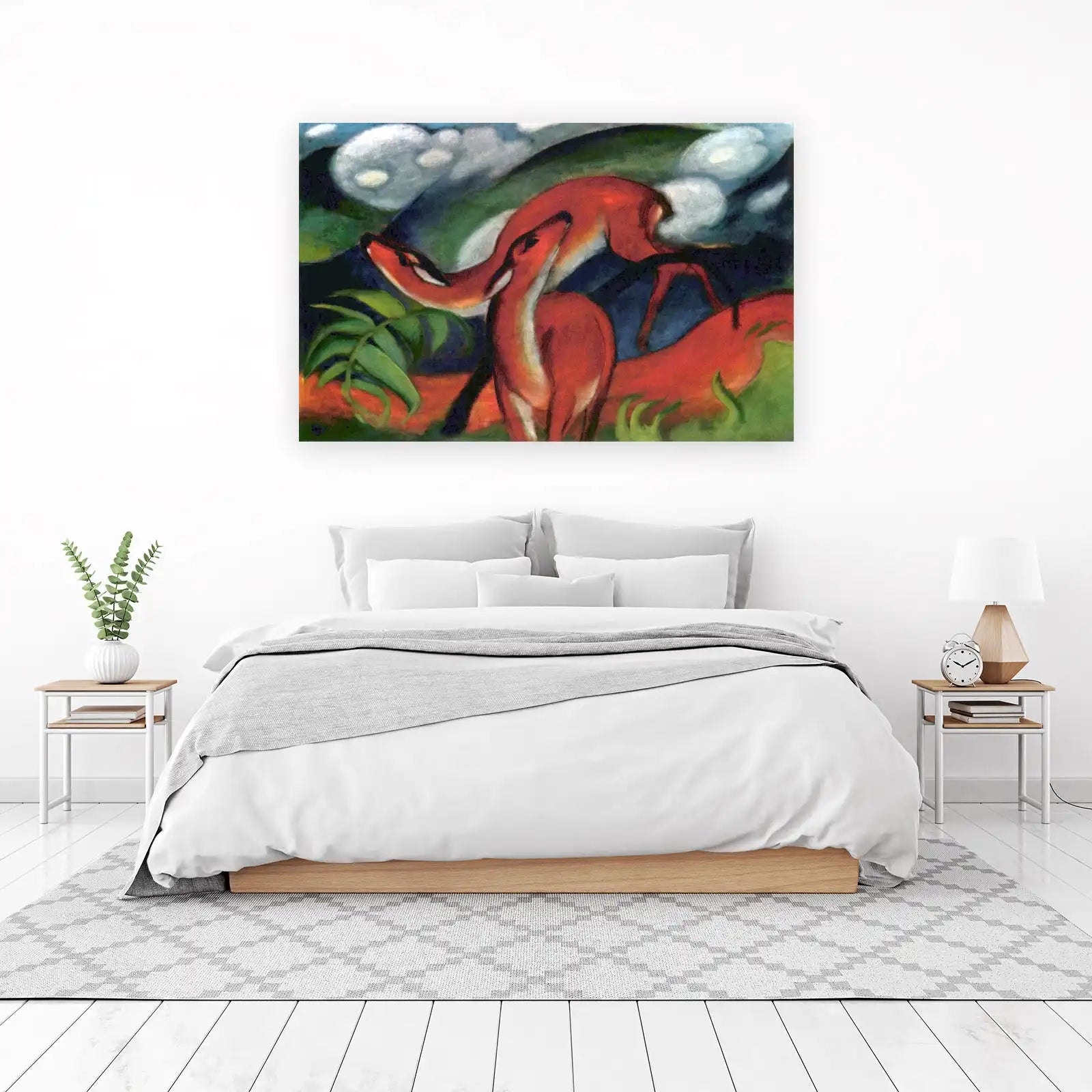 Vibrant Foxes in Nature Wall Art