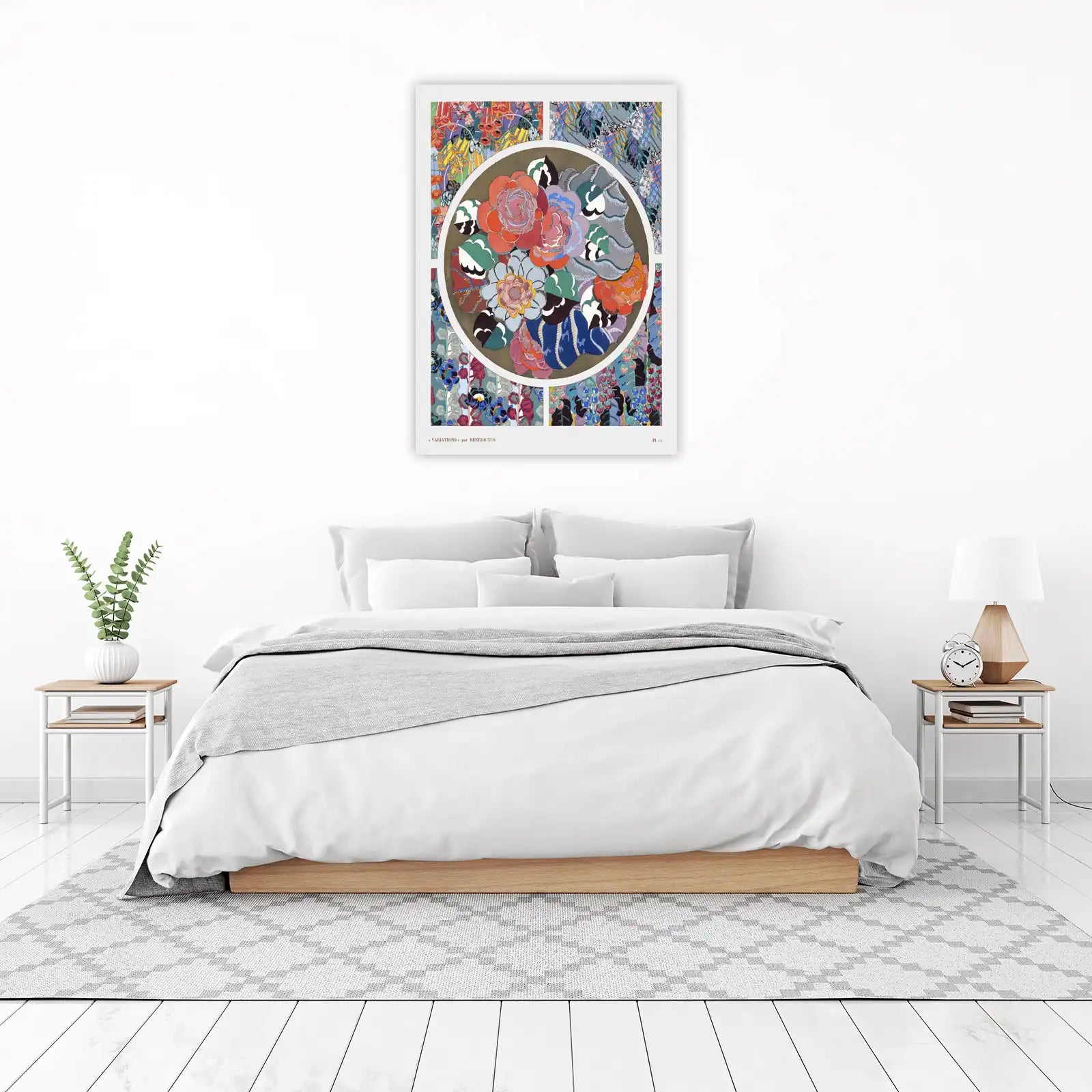 Art Deco Floral Burst Wall Art