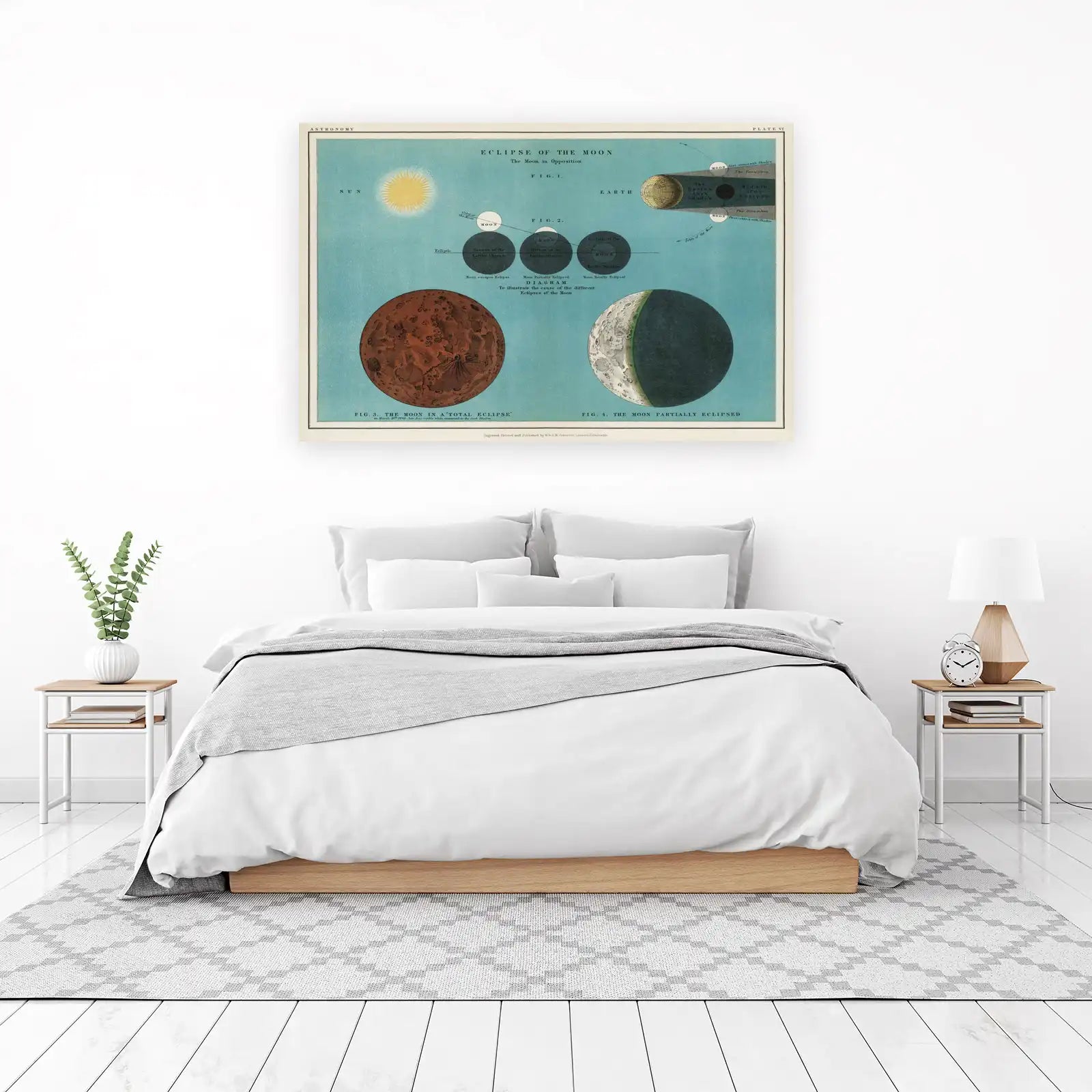 Vintage Astronomy Moon Eclipse Wall Art