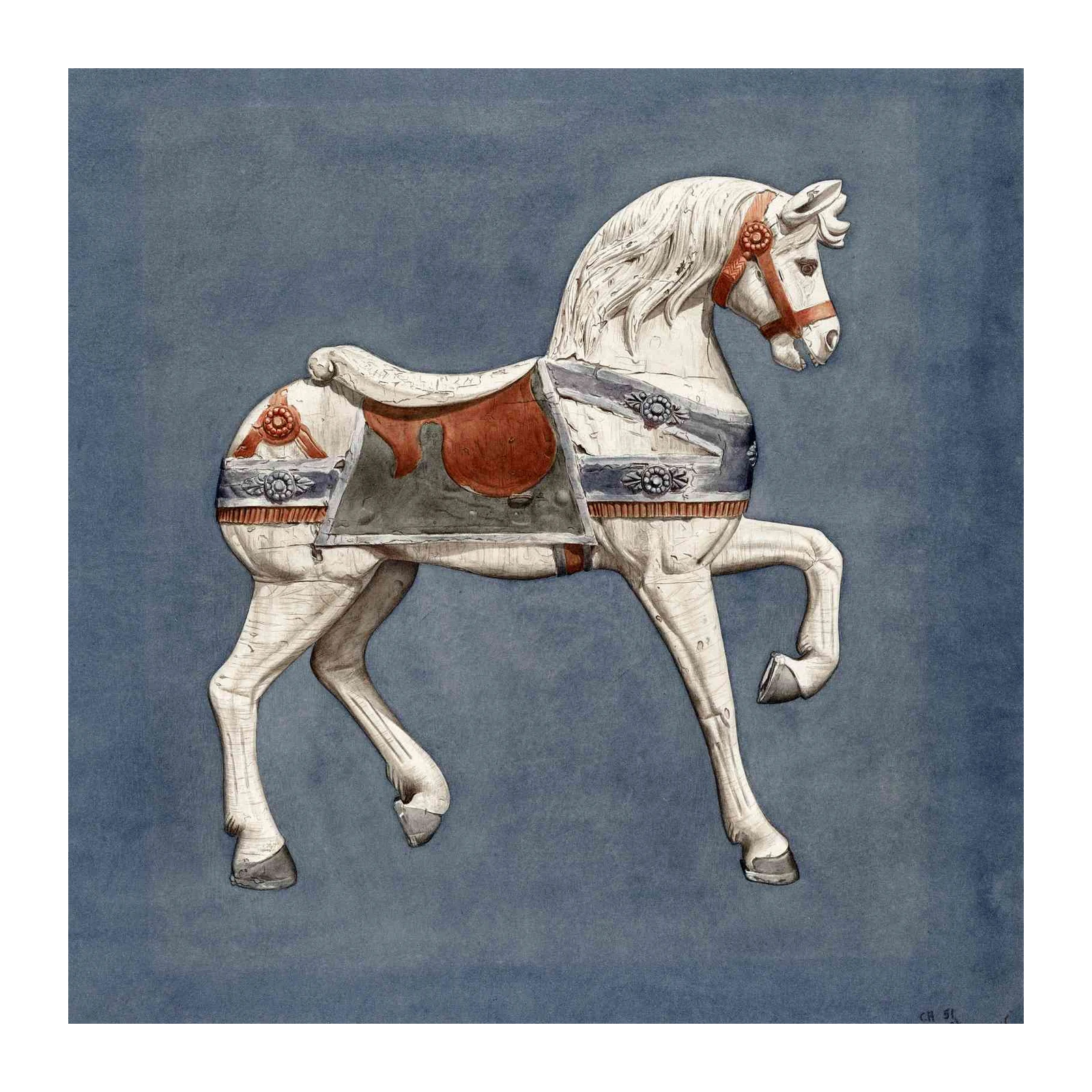 Vintage Carousel Horse Wall Art Wall Art