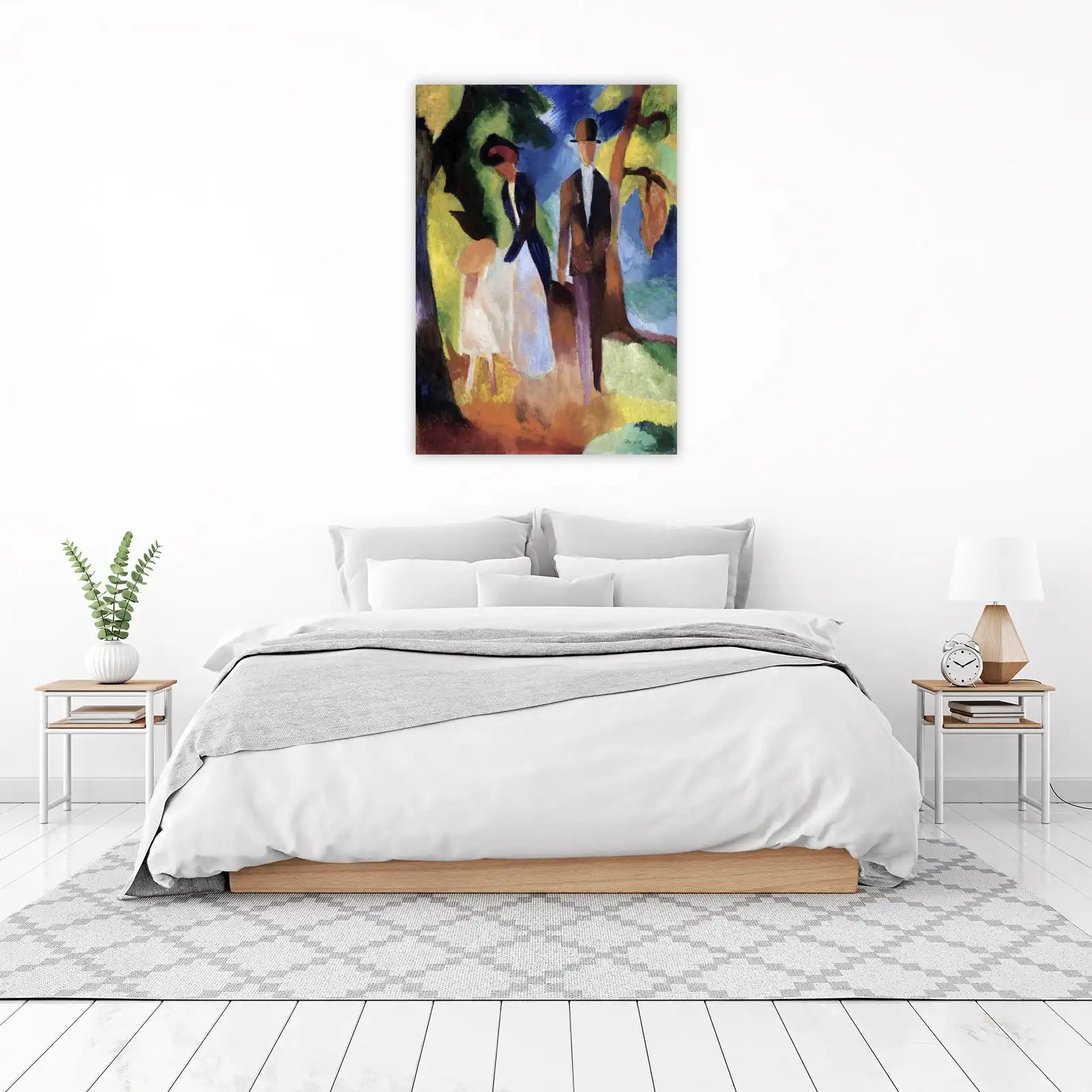 Expressive Family Stroll Fauvist Wall Art