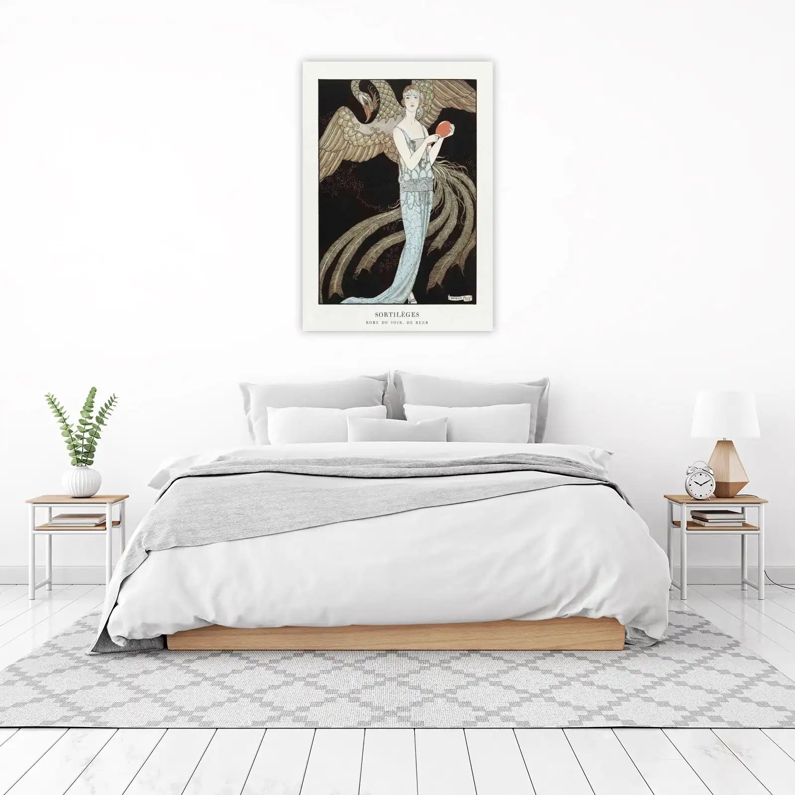 Art Deco Swan Elegance Wall Art