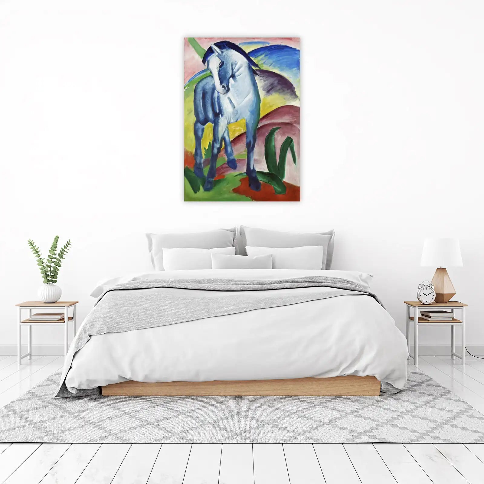 Blue Horse Expressionist Art Wall Art