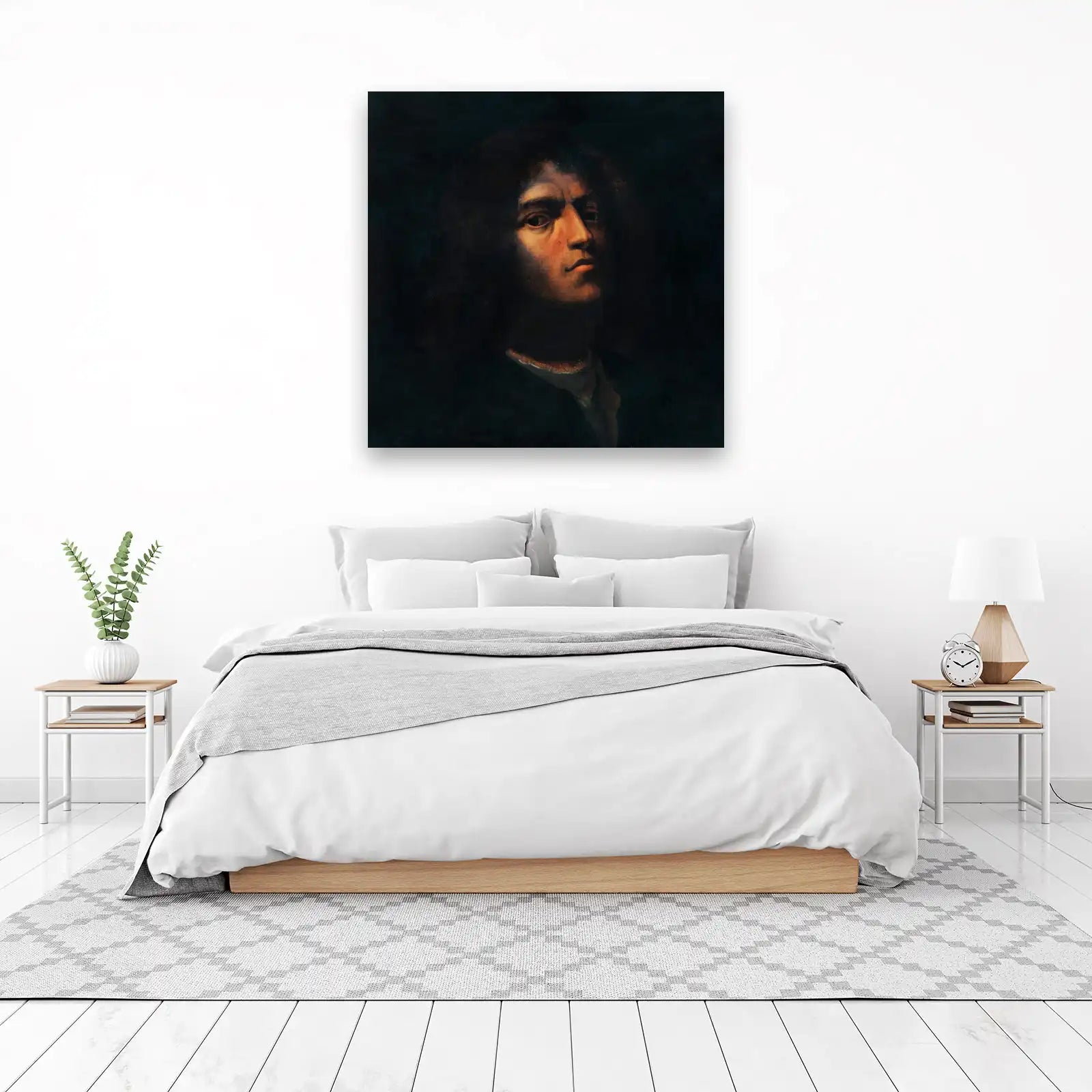Dramatic Portrait Man Dark Old Master Wall Art
