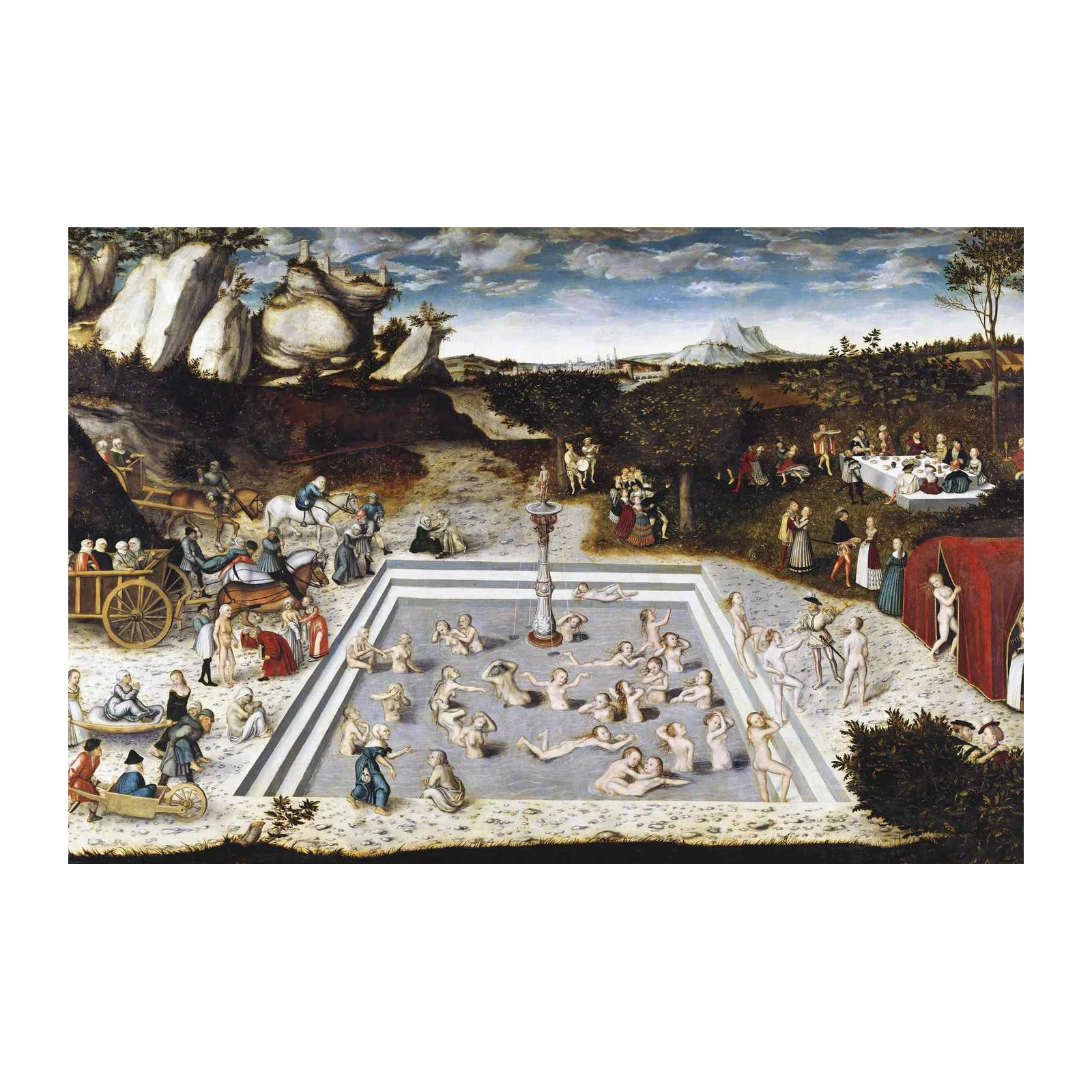 Bathers in a Renaissance Garden Wall Art