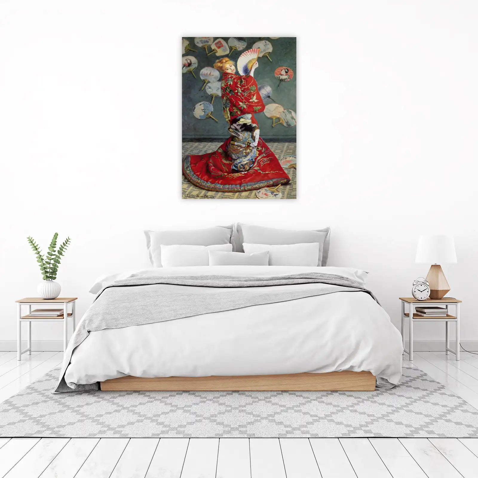 Elegant Woman with Fans Japanese Art Wall Art