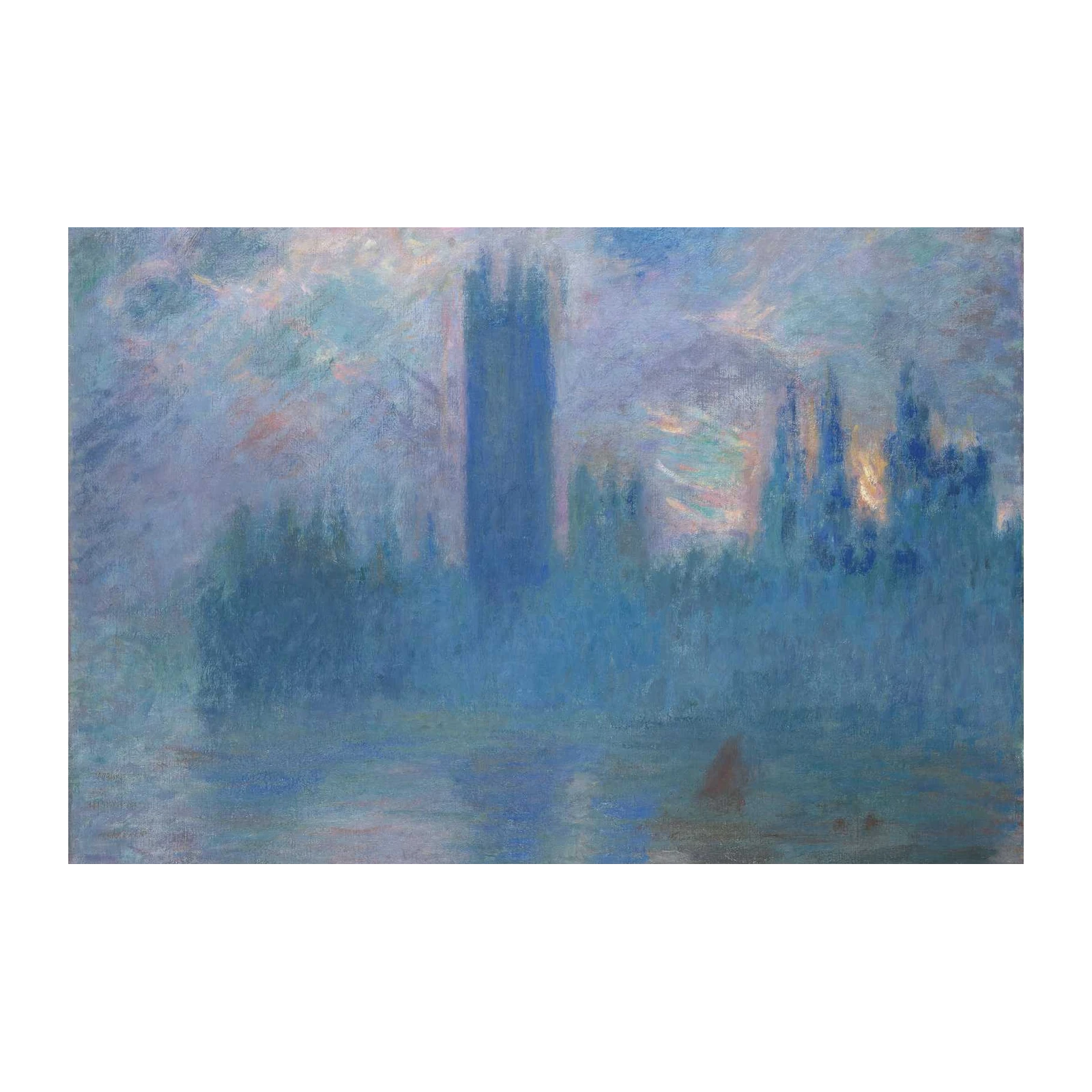 Impressionist London Foggy View Wall Art
