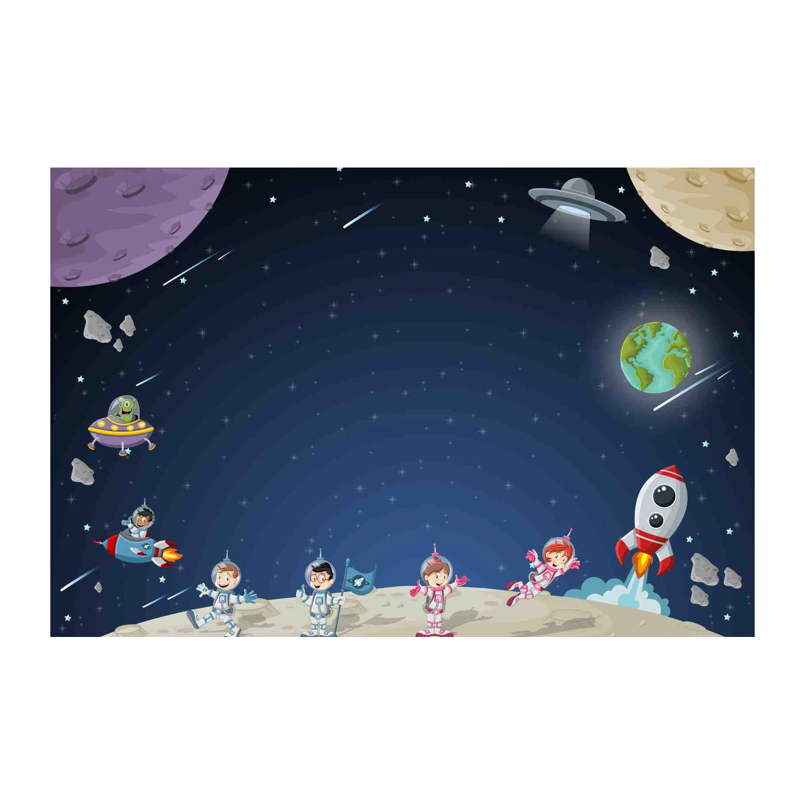 Kids Space Adventure Wall Art