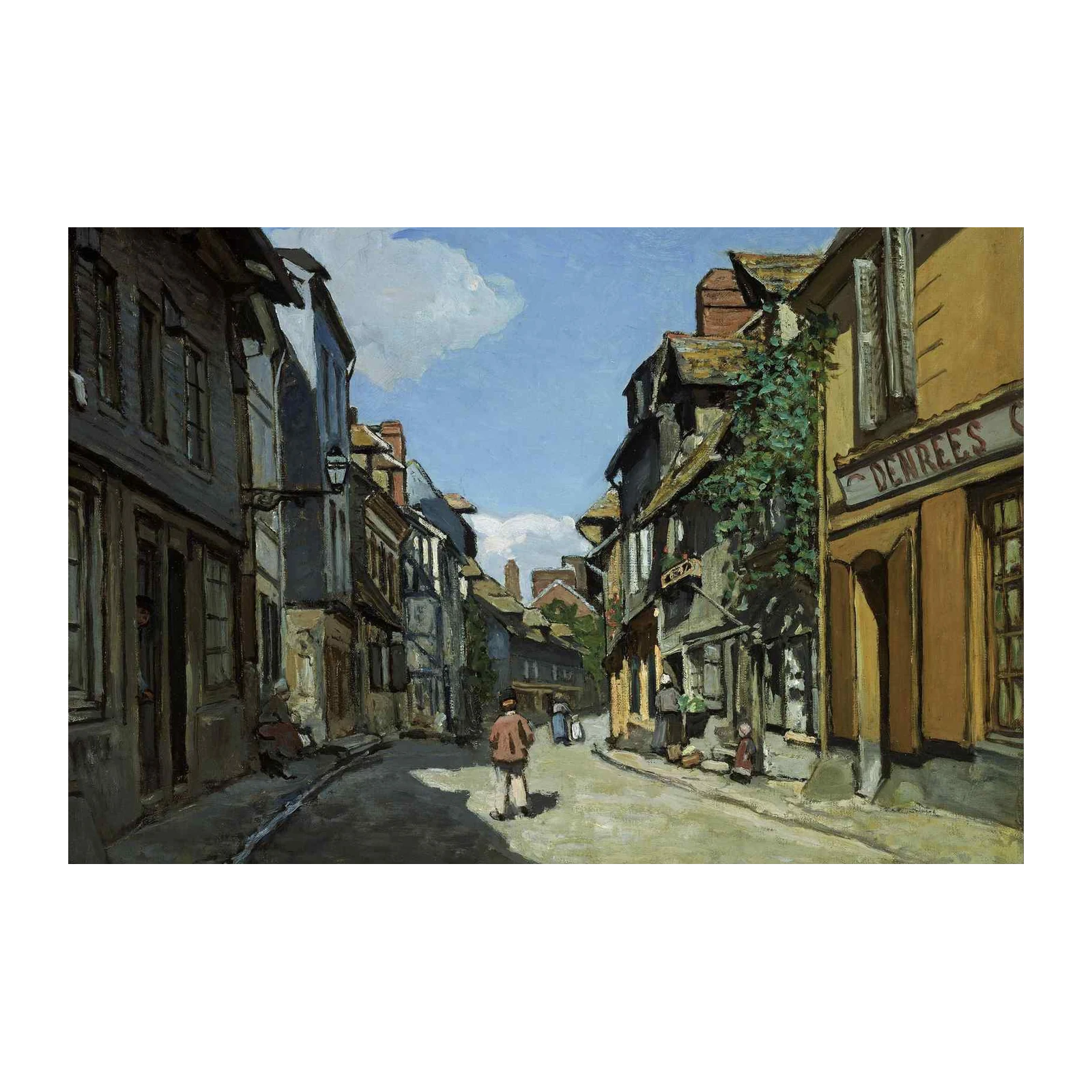 Impressionist Street Scene Claude Monet Wall Art