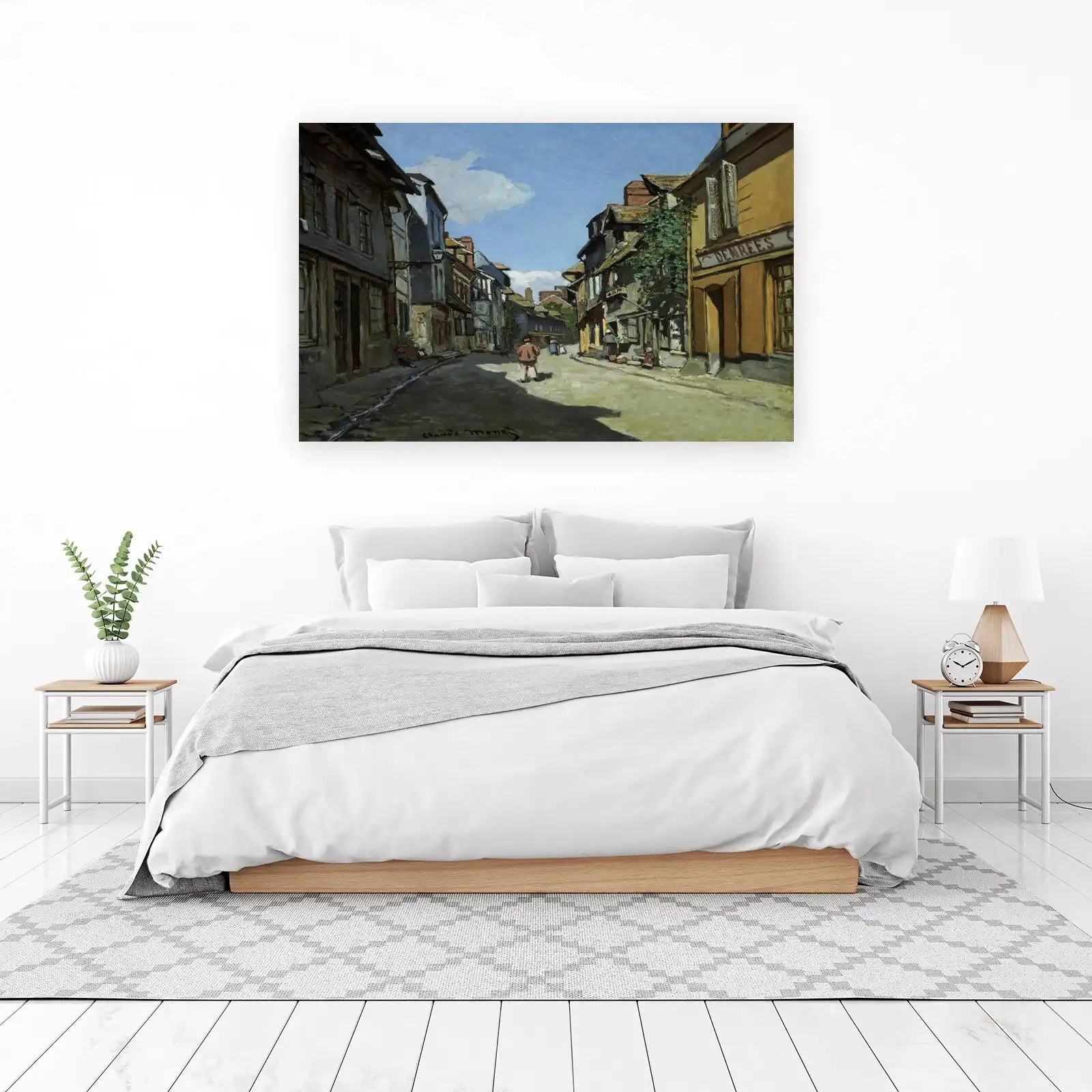 Impressionist Street Scene Claude Monet Wall Art