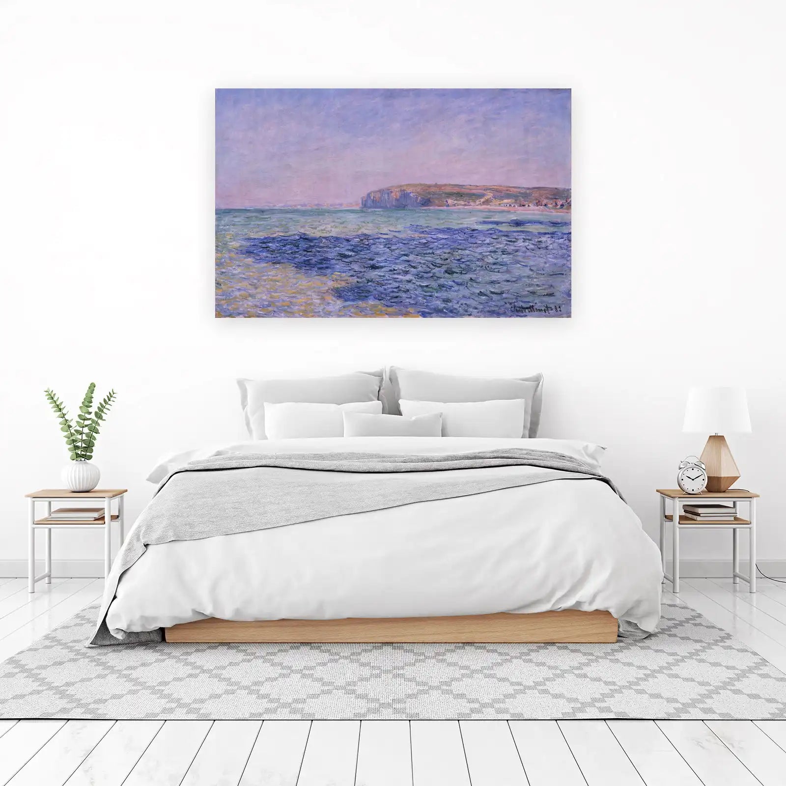 Monet's Seascape: Cliff & Water Wall Art