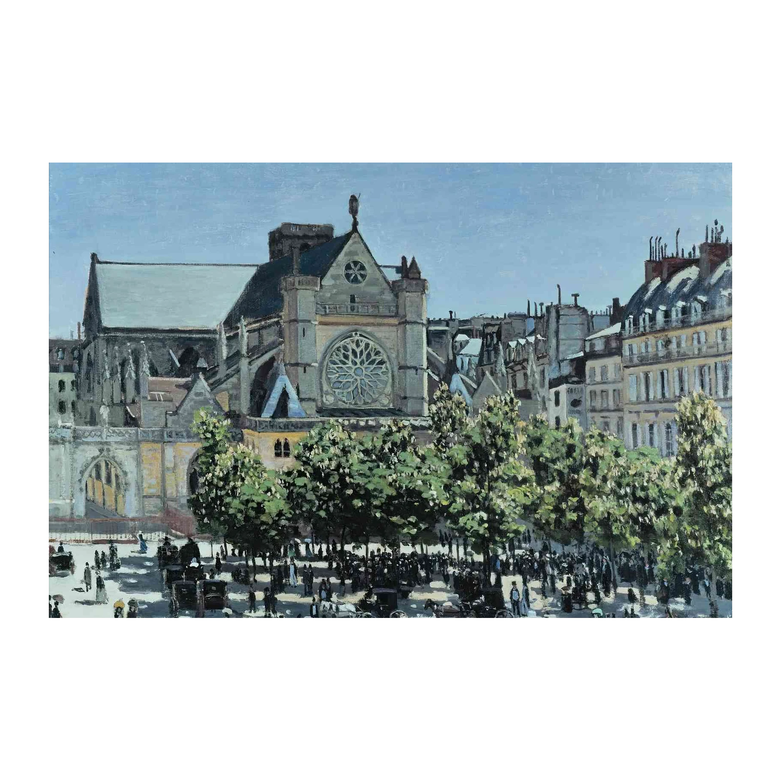 Parisian Square Impressionist Scene Wall Art