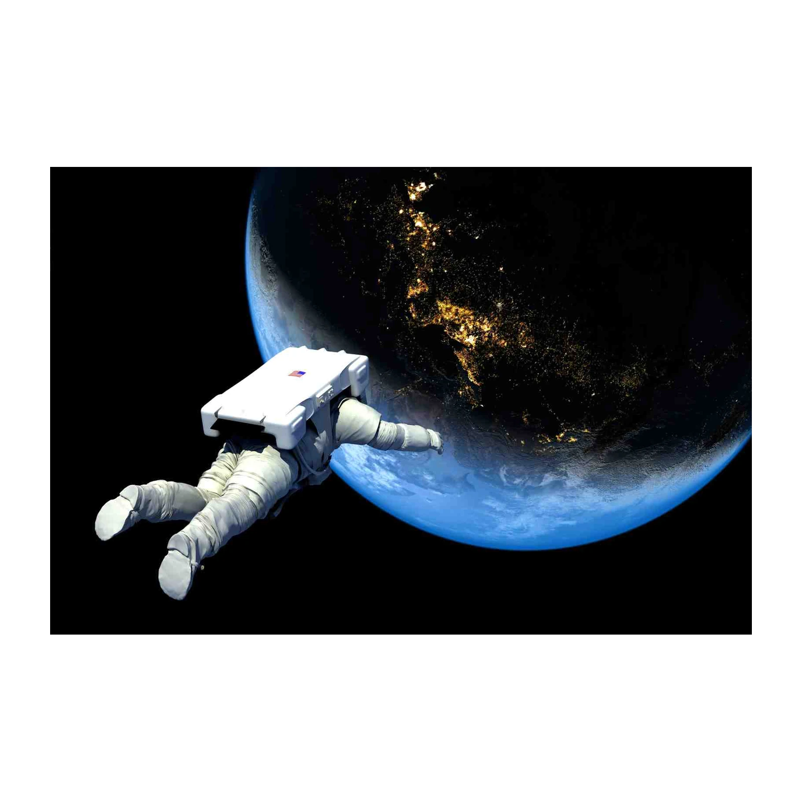 Astronaut Floating Earth Wall Art