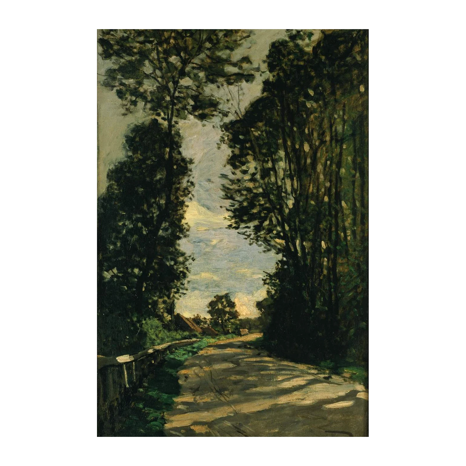 Impressionist Country Road Trees Wall Art