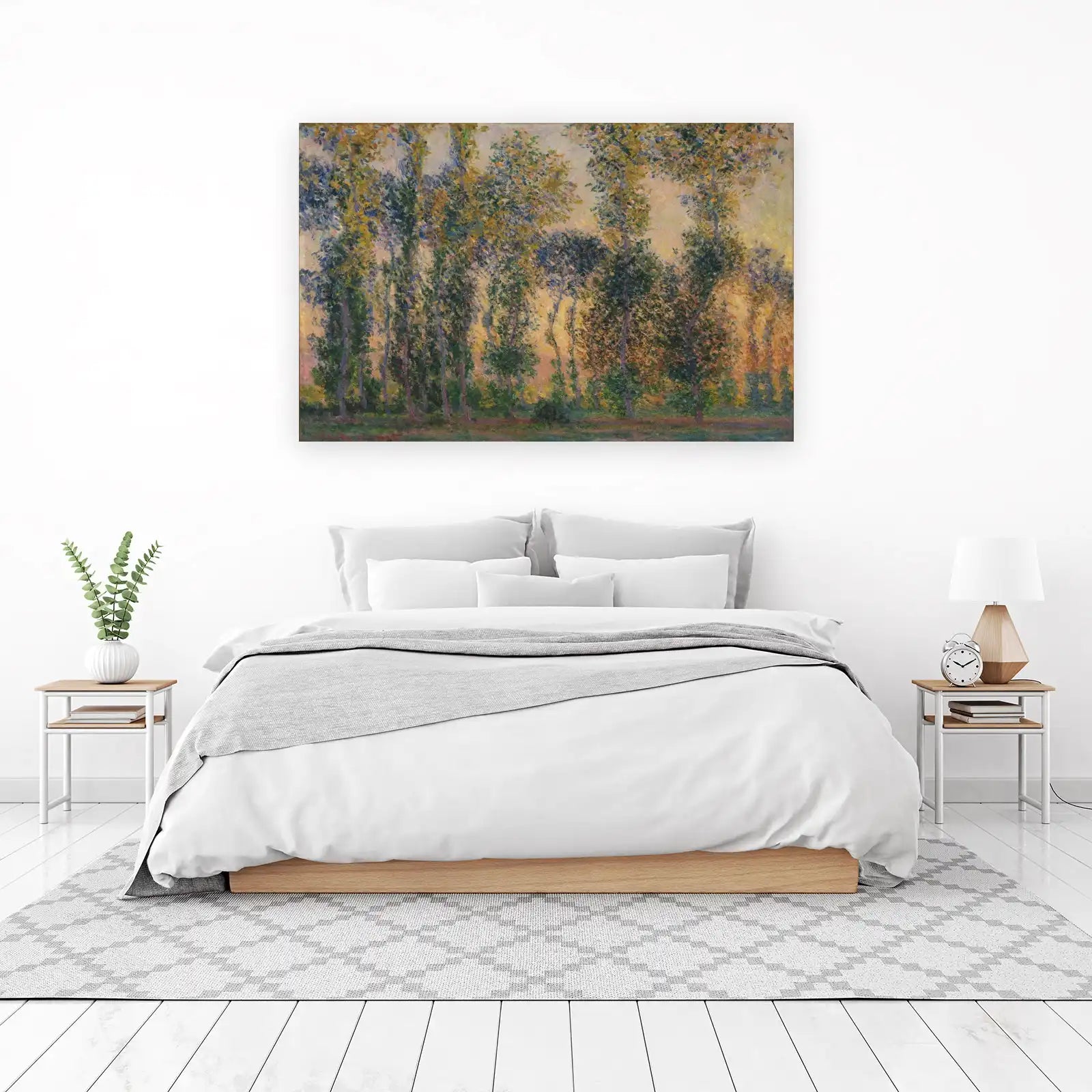 Monet's Aspen Trees Wall Art - Impressionist Nature Art