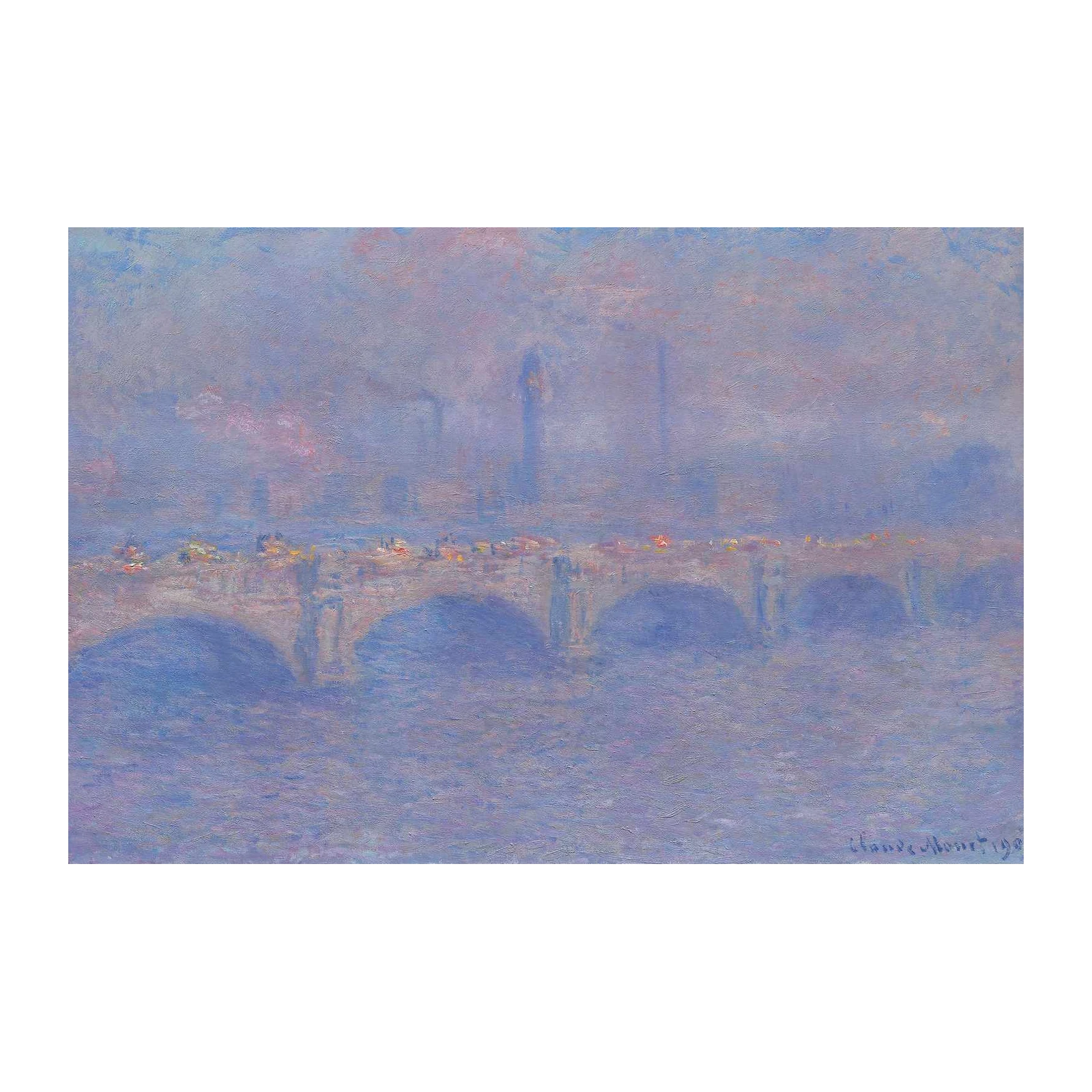 Monet's London Foggy Bridge Wall Art