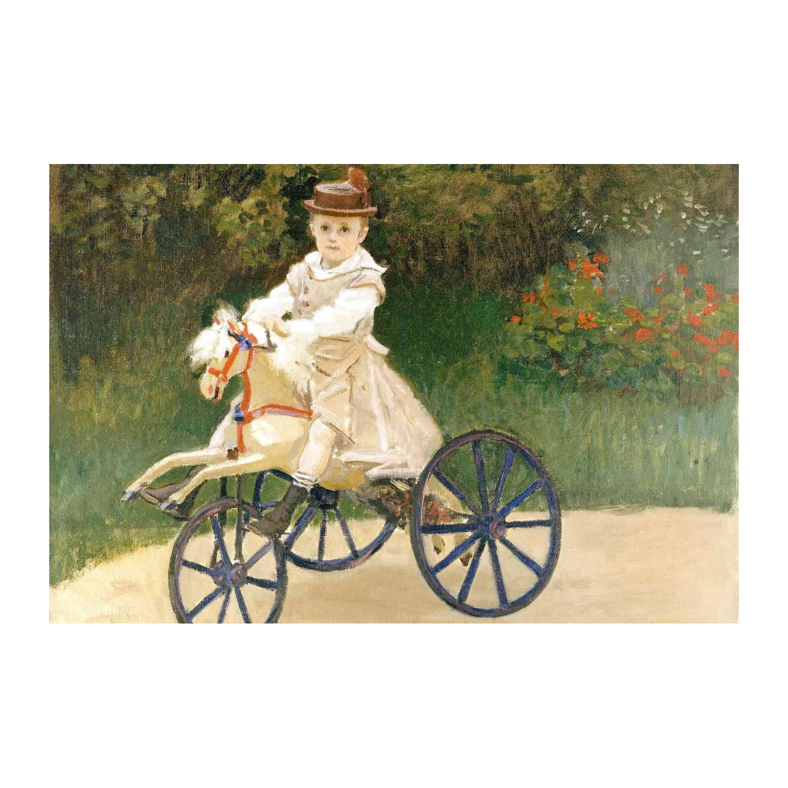 Child on a Tricycle Impressionist Wall Art