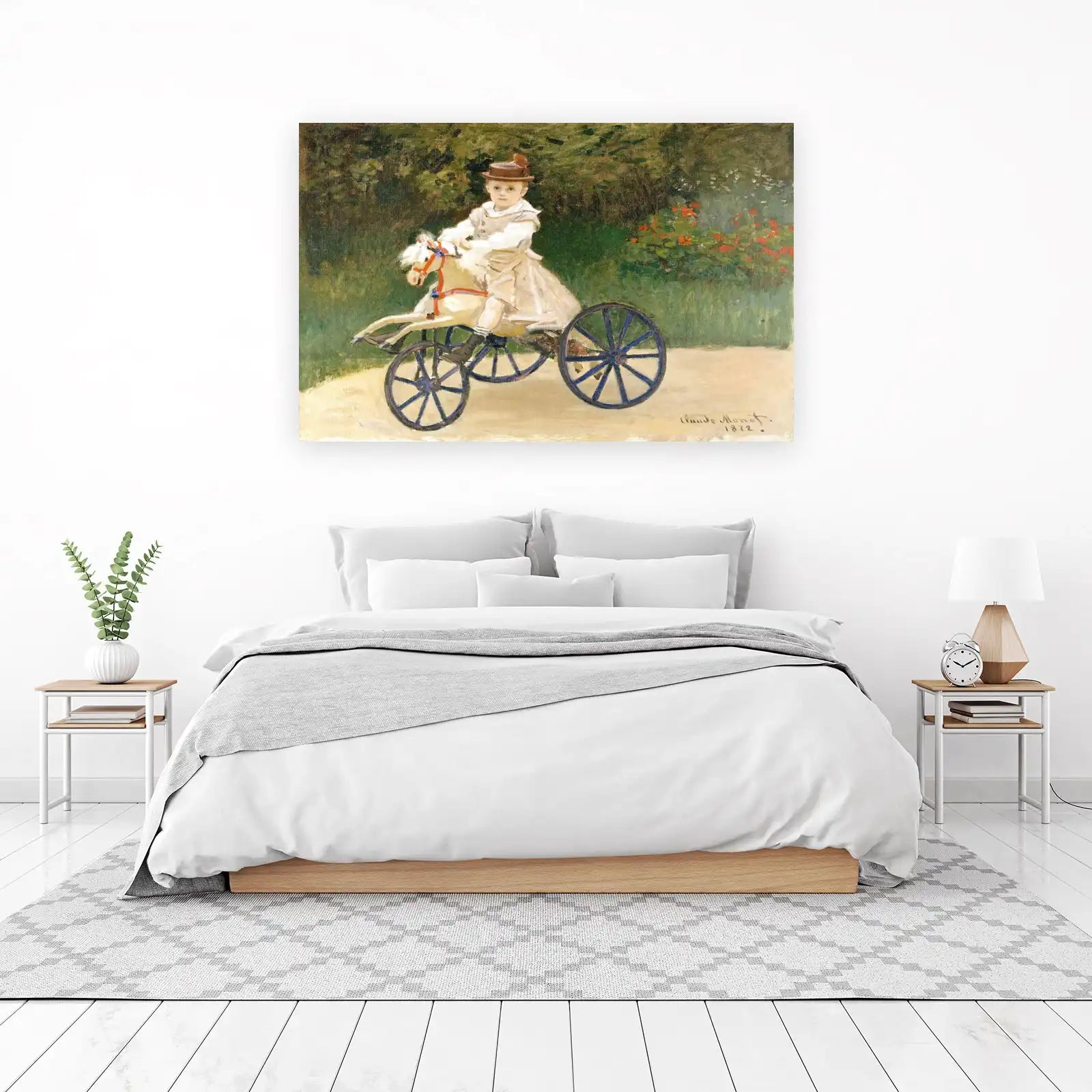 Child on a Tricycle Impressionist Wall Art