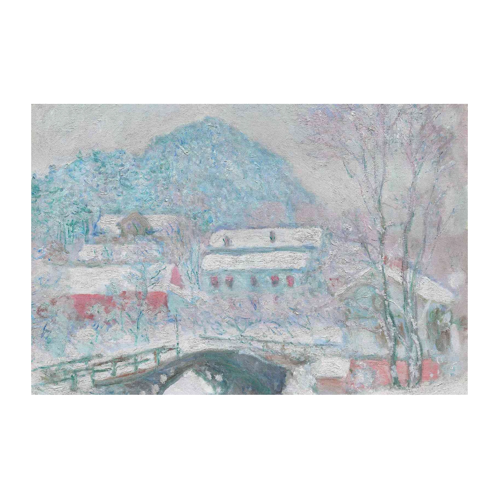 Winter Serenity Snow Scene Wall Art