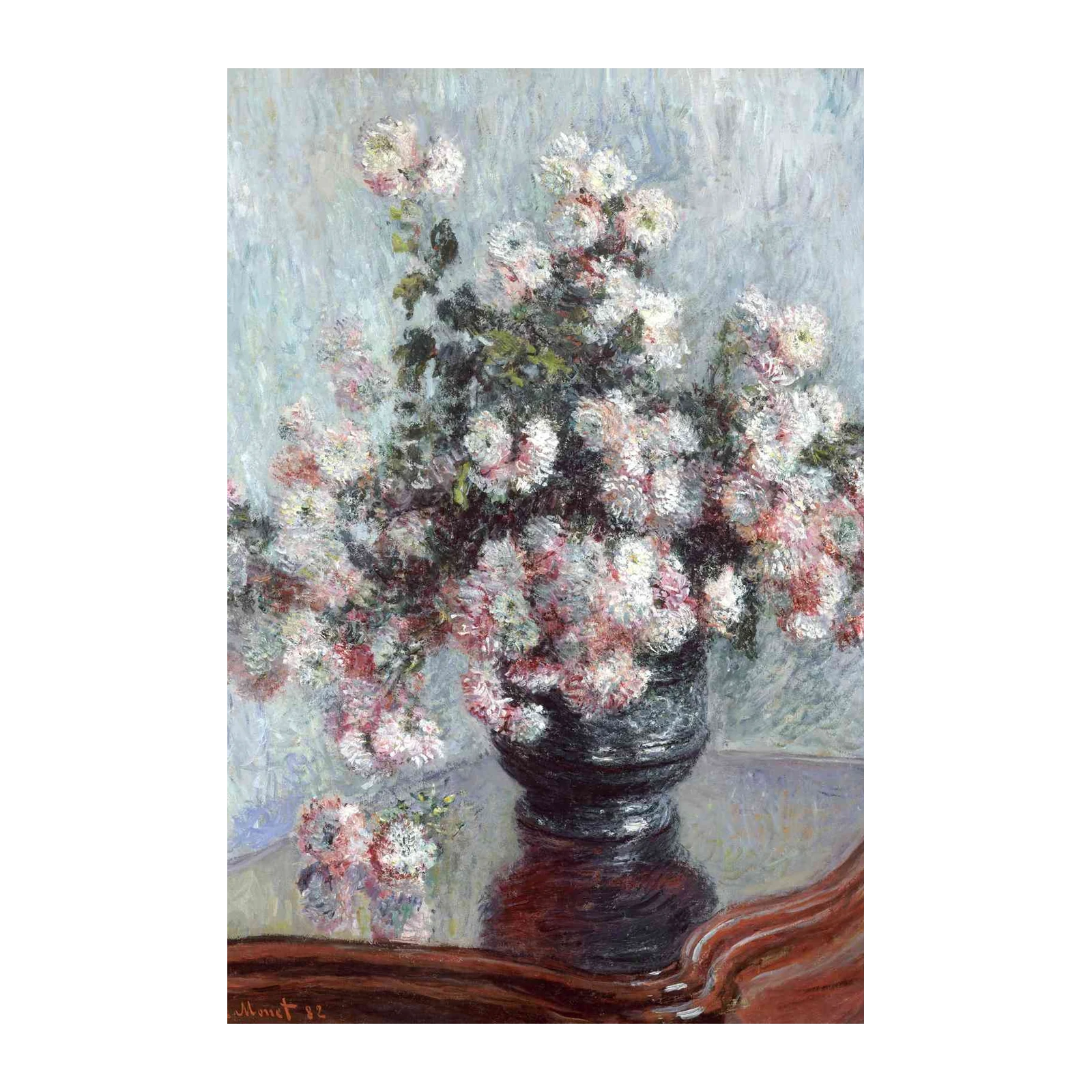 Monet Chrysanthemums Still Life Wall Art