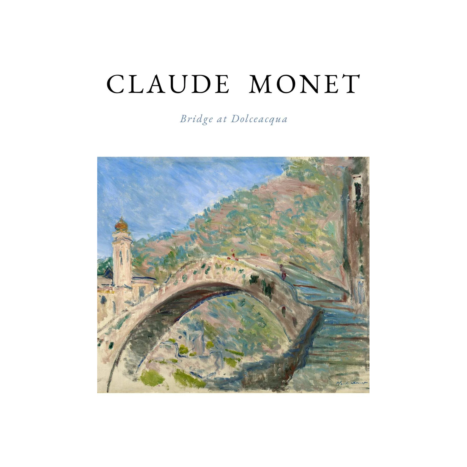 Monet's Bridge at Dolceacqua Impressionist Wall Art