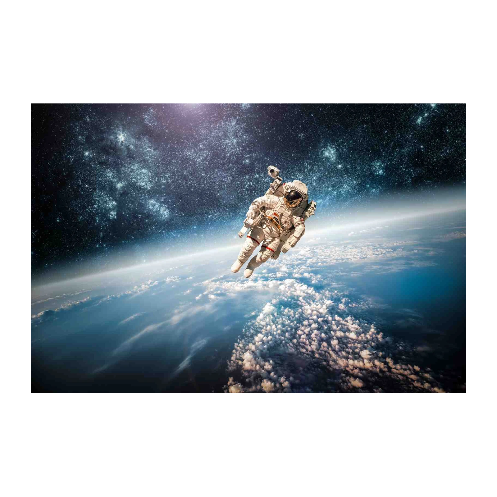 Astronaut Floating Above Earth Wall Art