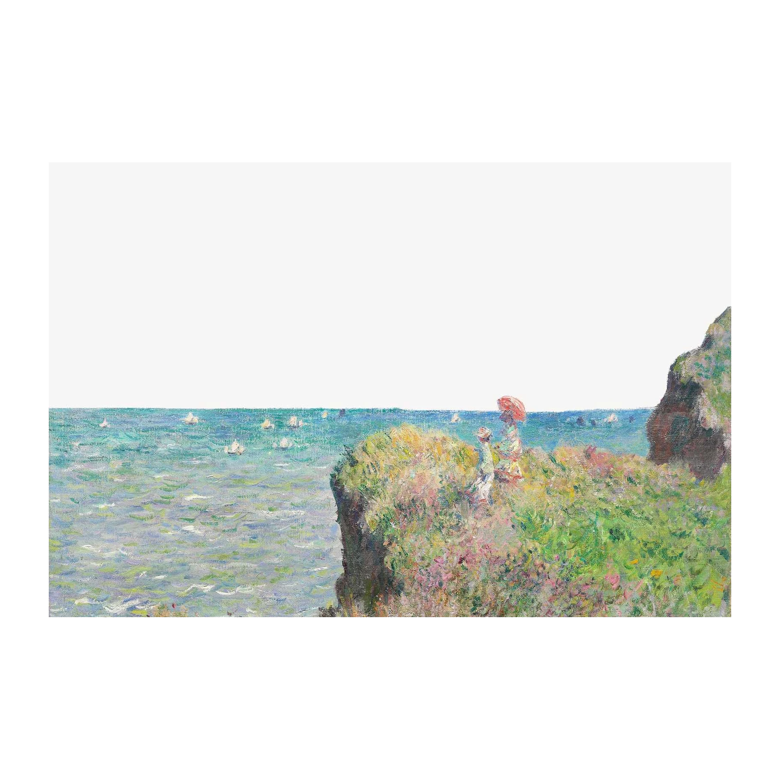 Impressionist Cliffside Seascape Wall Art