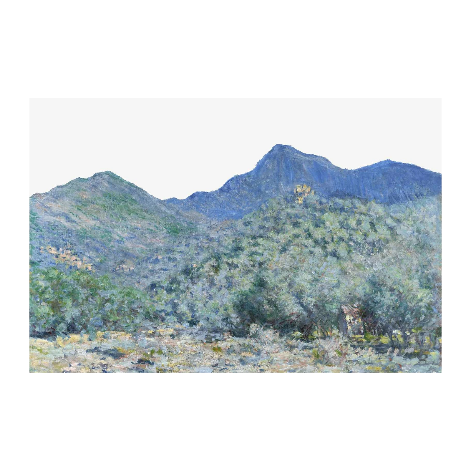 Serene Mountain Landscape Oil Painting Wall Art