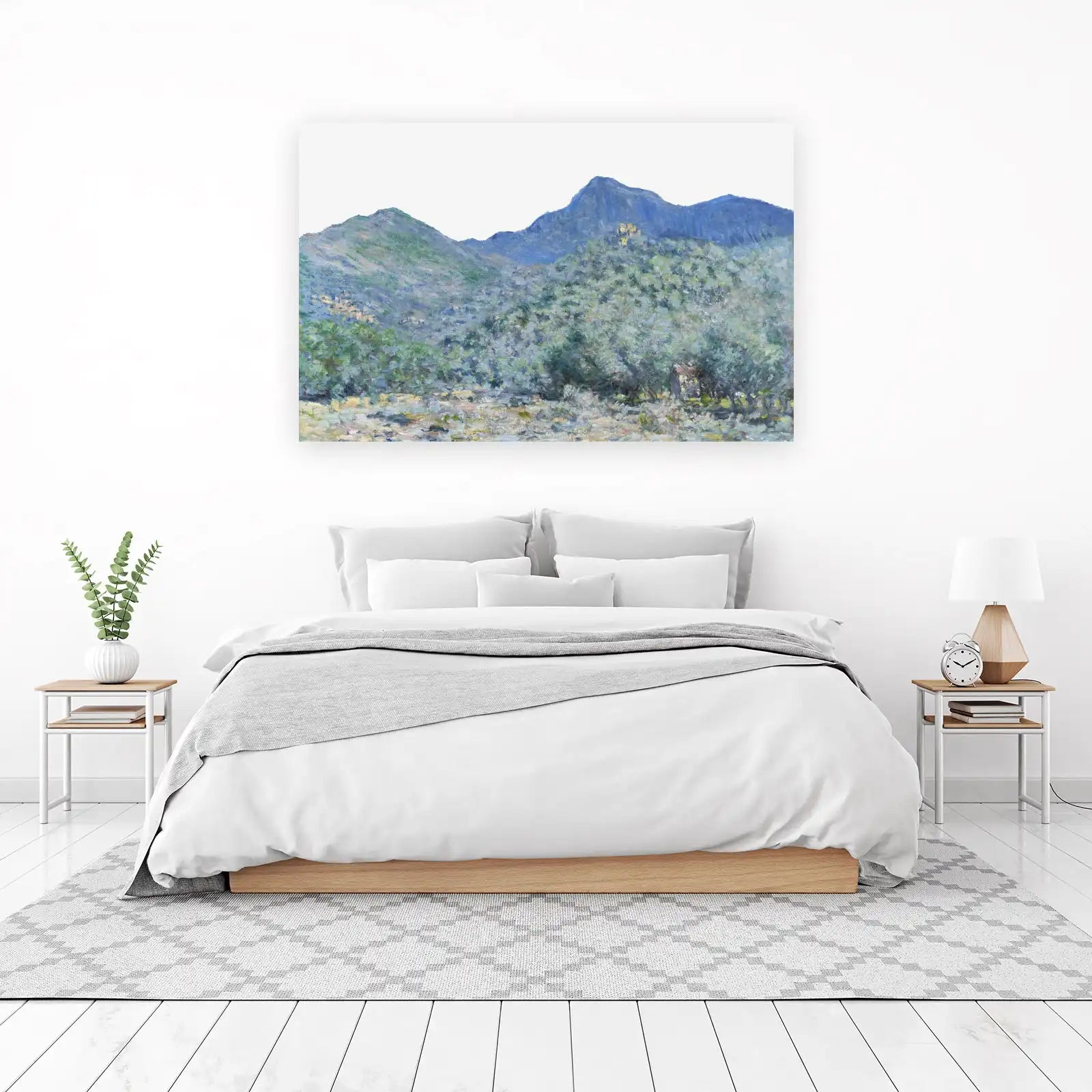 Serene Mountain Landscape Oil Painting Wall Art