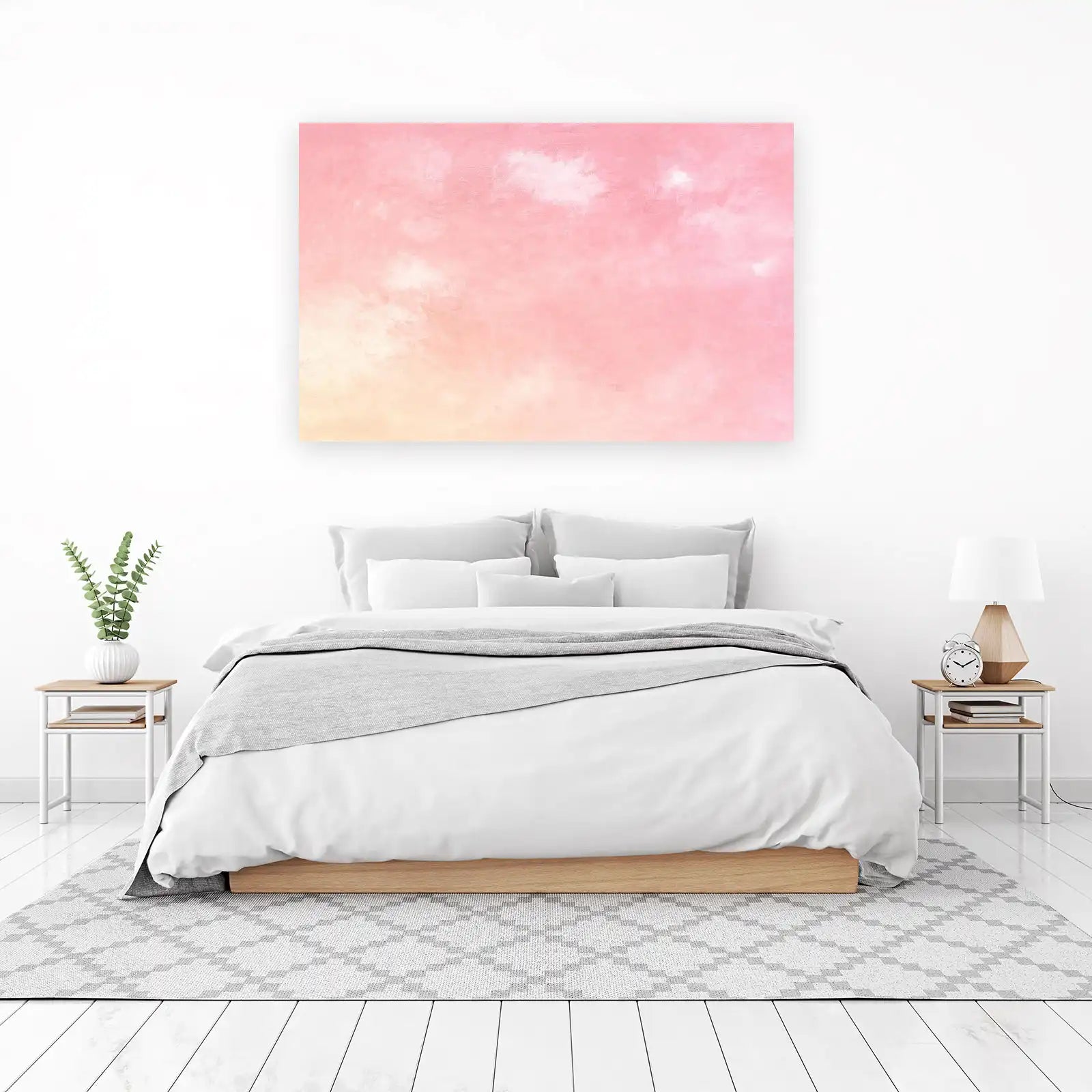 Soft Pink Cloud Abstract Wall Art