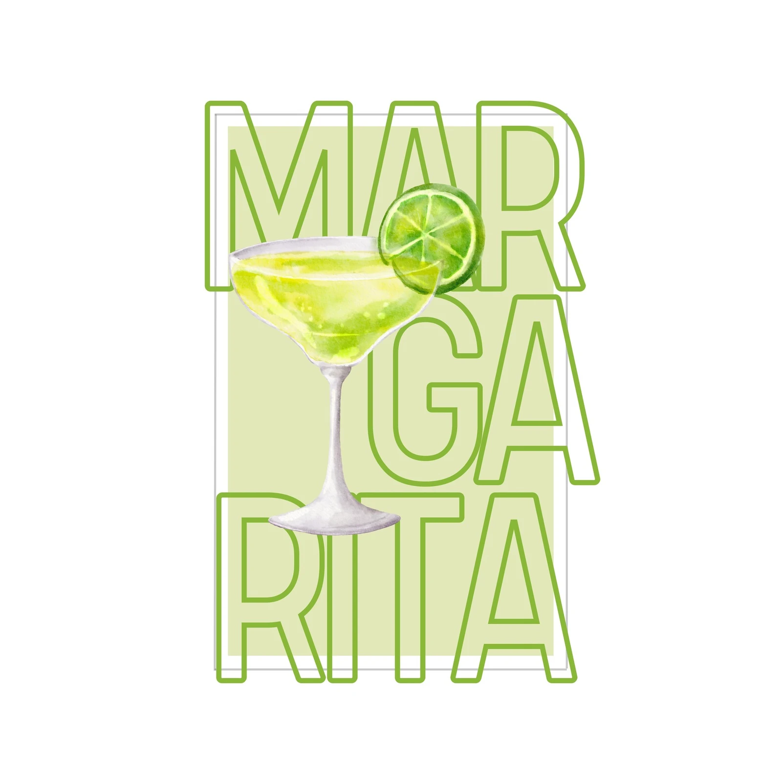 Margarita Vibes Watercolor Wall Art