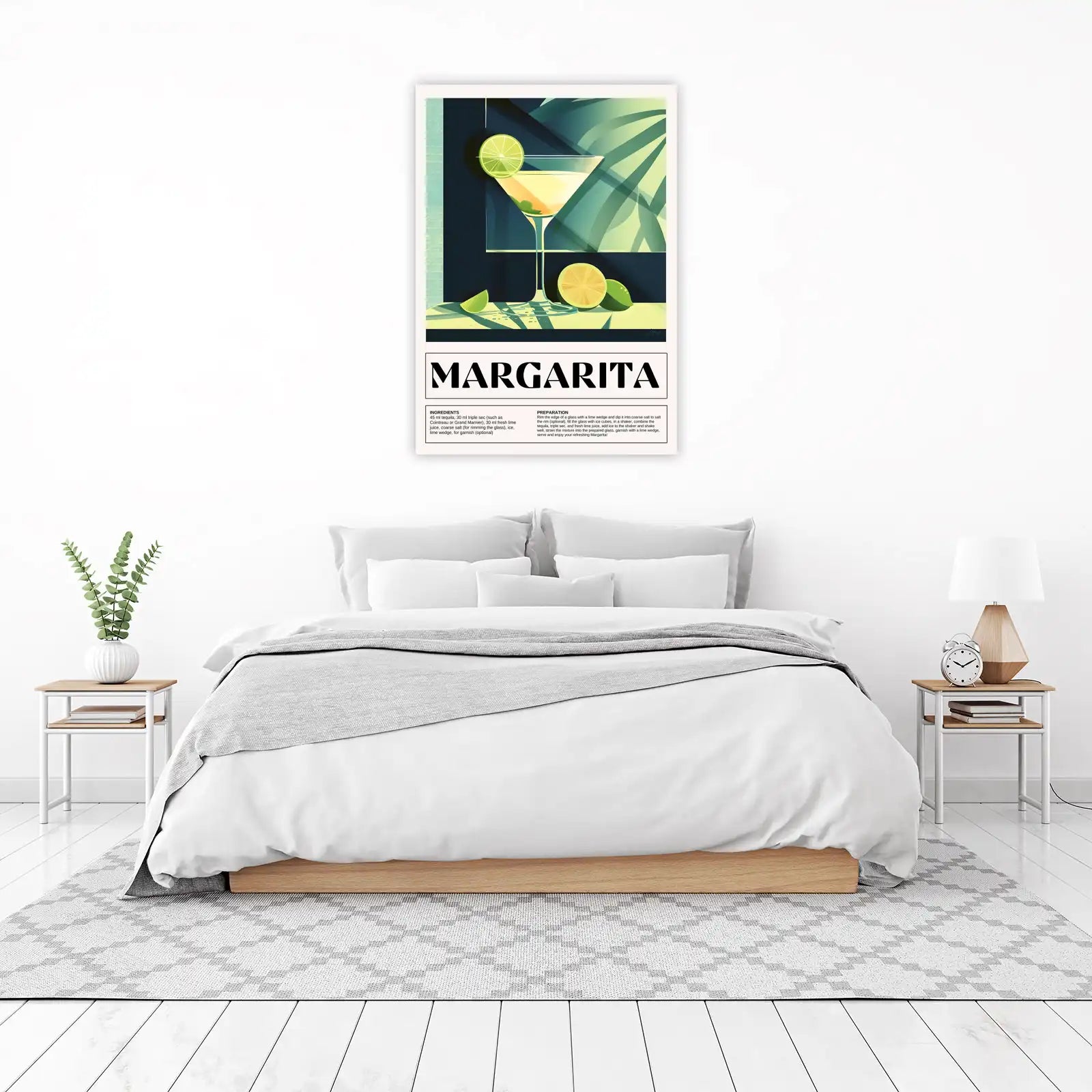 Retro Margarita Cocktail Art Wall Art
