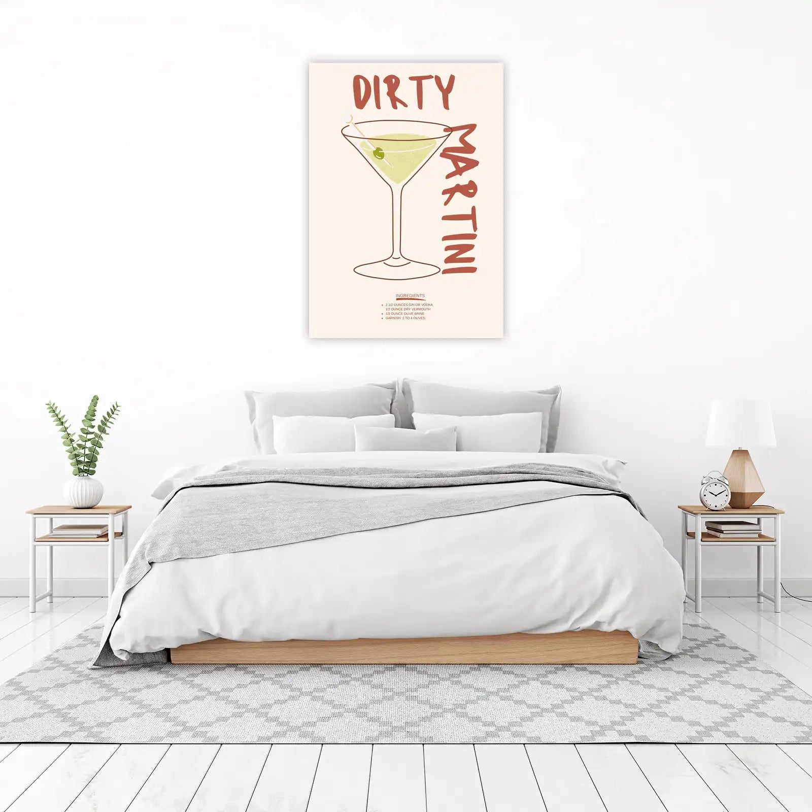 Dirty Martini Recipe Mid-Century Modern Wall Art