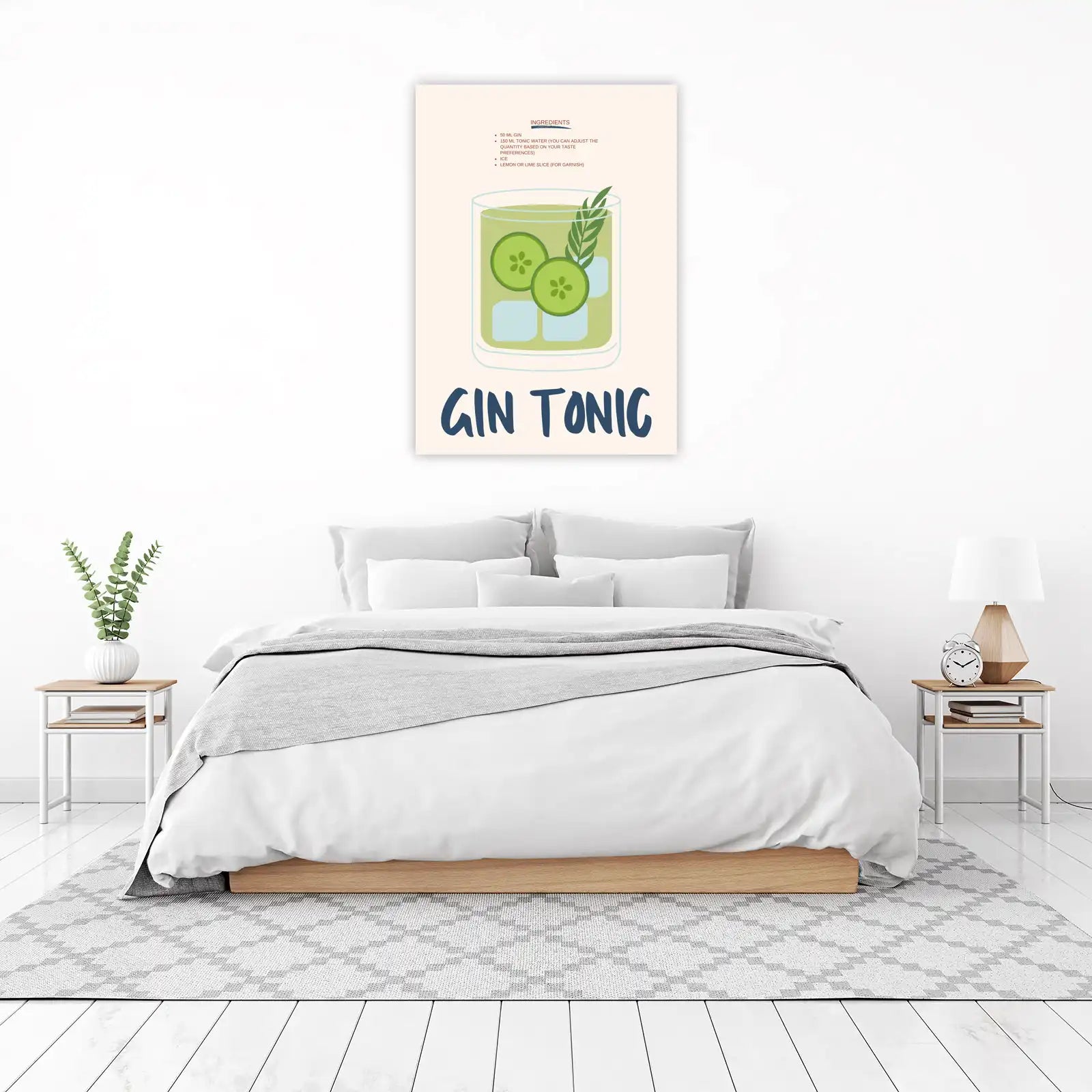 Refreshing Gin Tonic Recipe Wall Art
