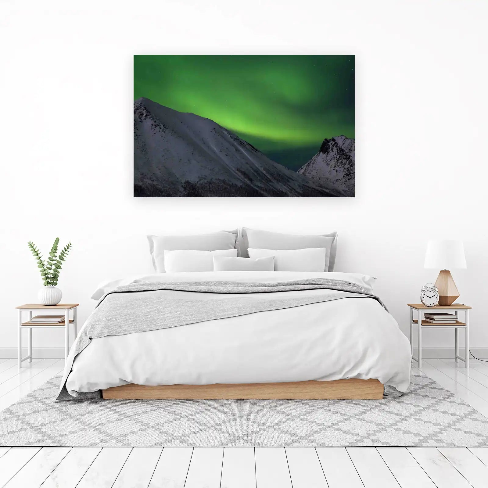 Northern Lights Mountain Wall Art