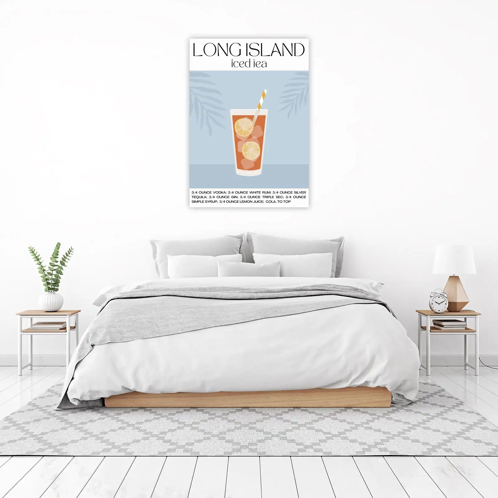 Long Island Iced Tea Cocktail Recipe Wall Art