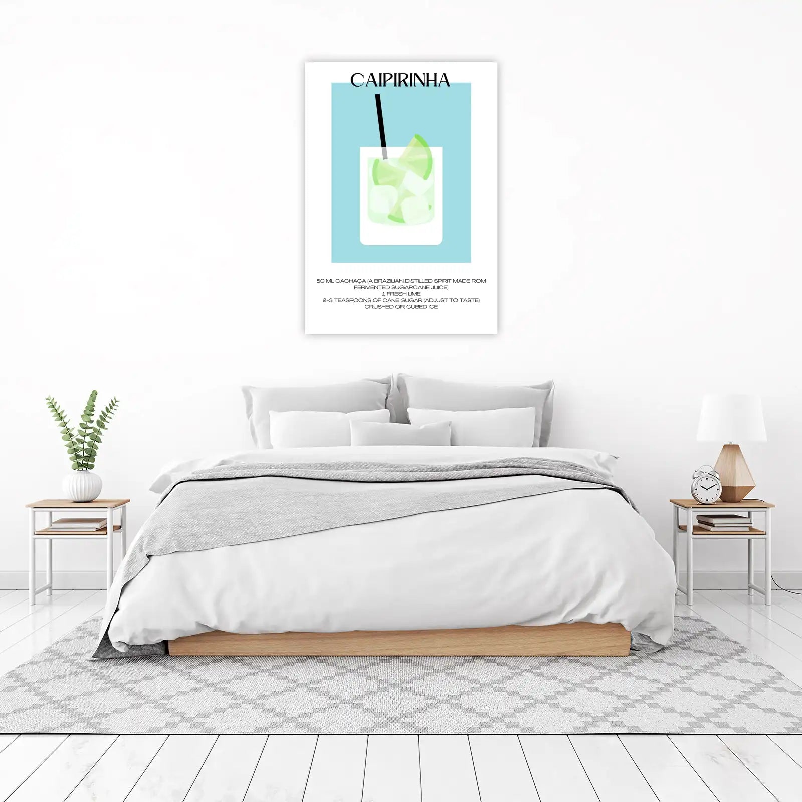 Caipirinha Cocktail Recipe Art Wall Art