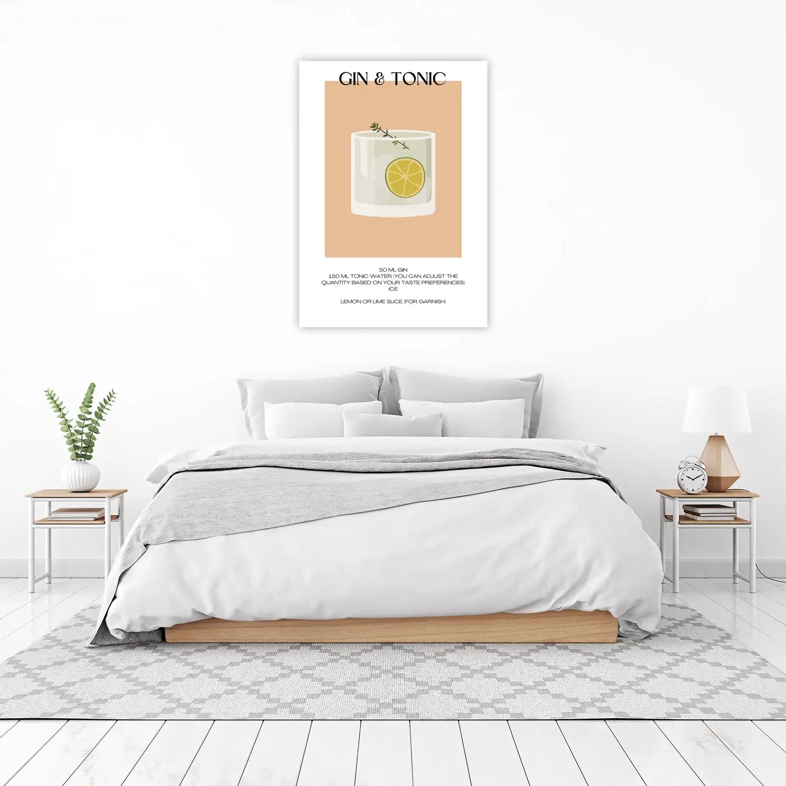 Classic Gin & Tonic Recipe Wall Art