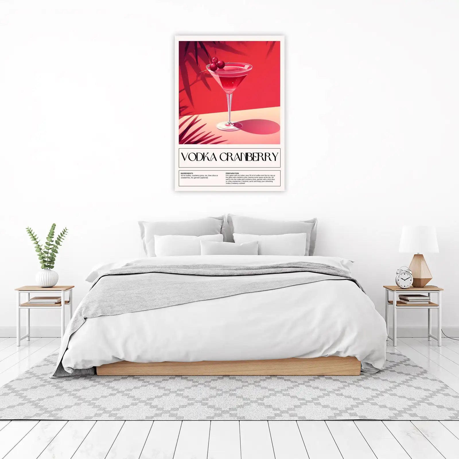 Vibrant Vodka Cranberry Cocktail Wall Art