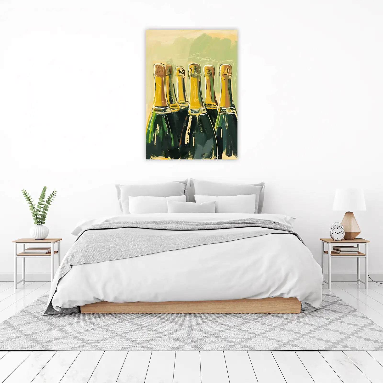 Celebration Champagne Bottles Wall Art